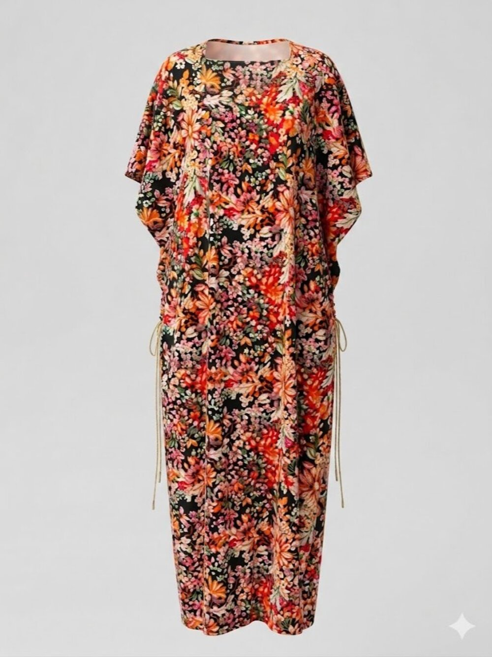 Vintage 70s Floral Garden Muumuu Dress